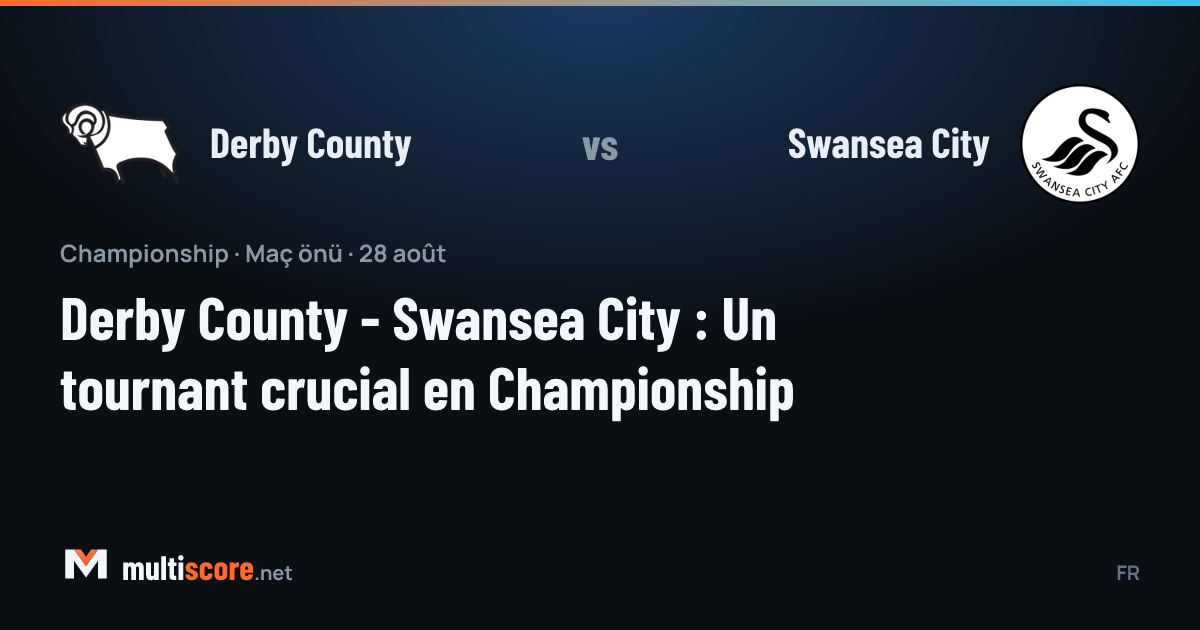Derby County ve Swansea City oyuncuları Championship maçında mücadele ederken