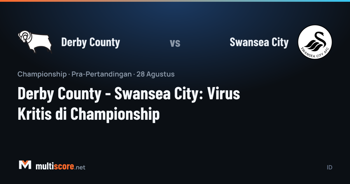 Derby County ve Swansea City oyuncuları Championship maçında mücadele ederken