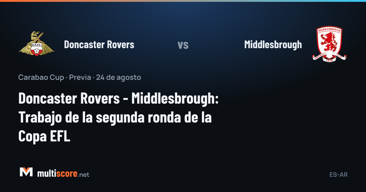 Doncaster Rovers - Middlesbrough
