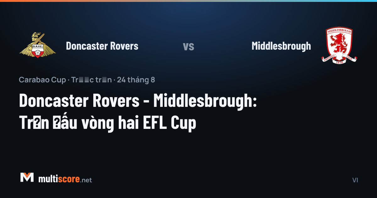 Doncaster Rovers - Middlesbrough