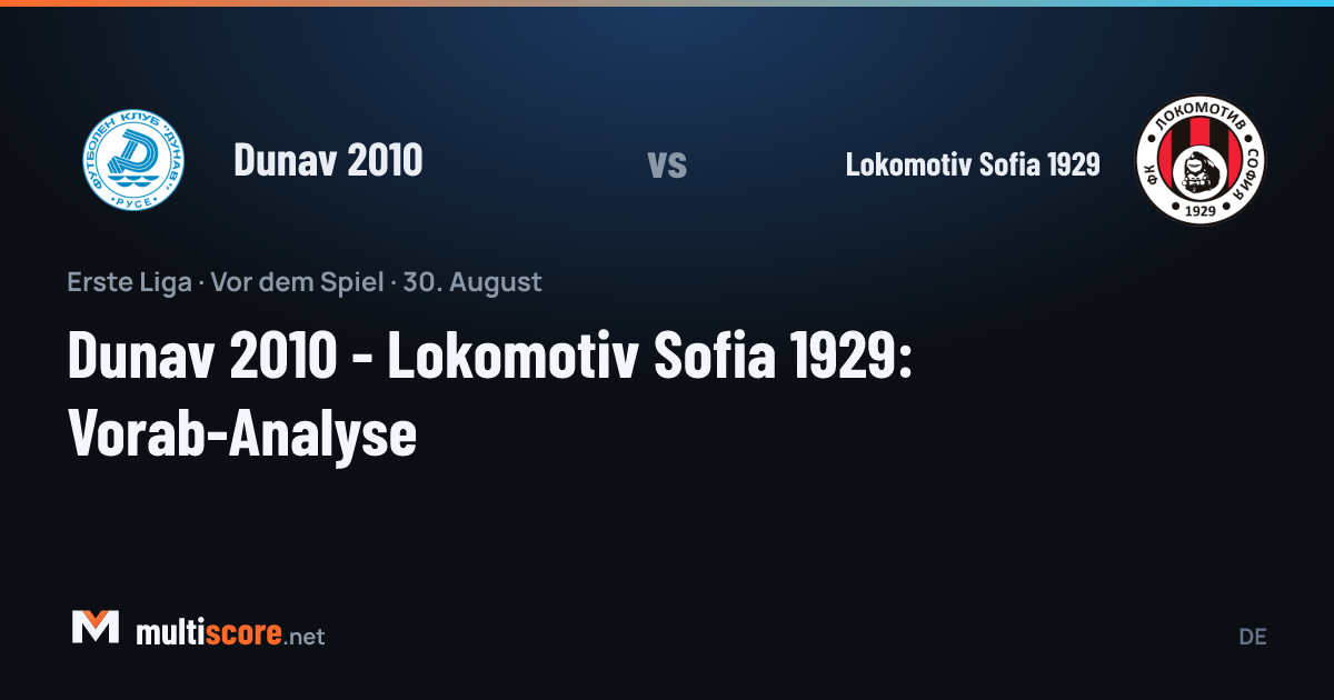 Dunav 2010 - Lokomotiv Sofia 1929 First League maçı