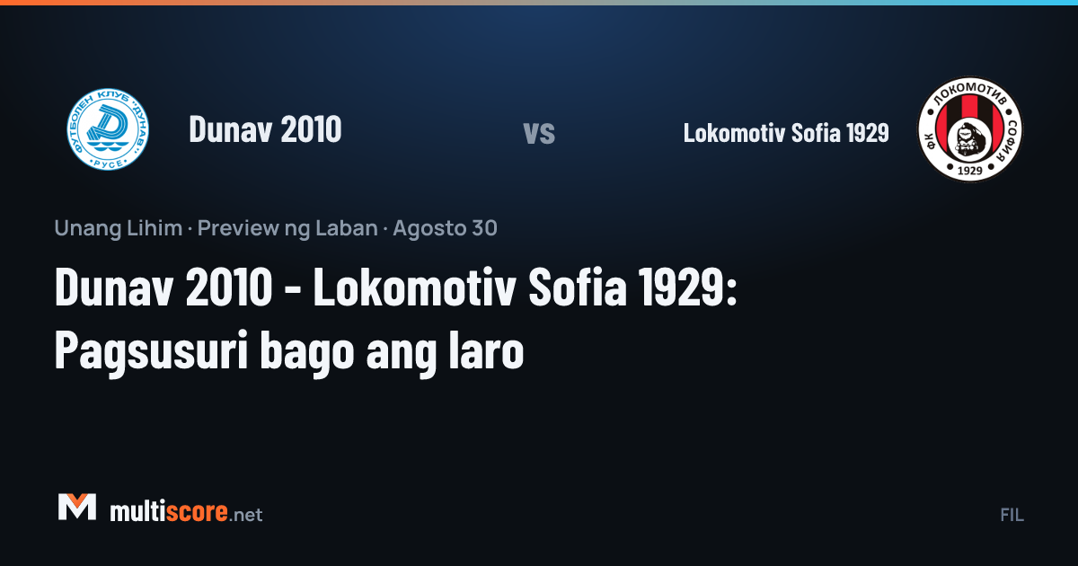 Dunav 2010 - Lokomotiv Sofia 1929 First League maçı