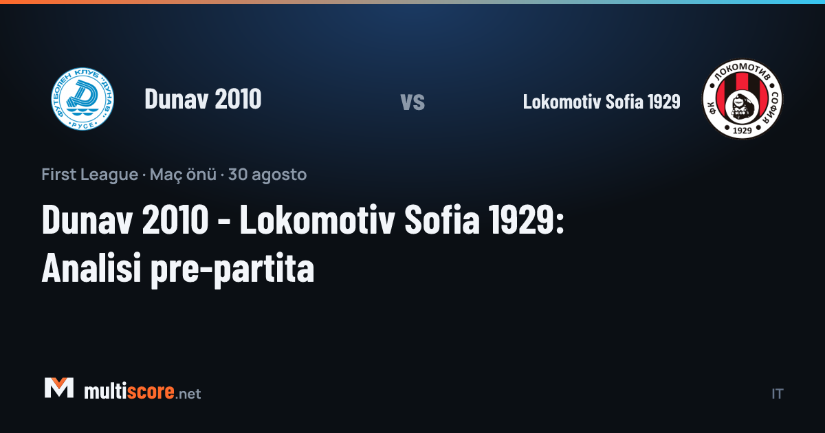 Dunav 2010 - Lokomotiv Sofia 1929 First League maçı