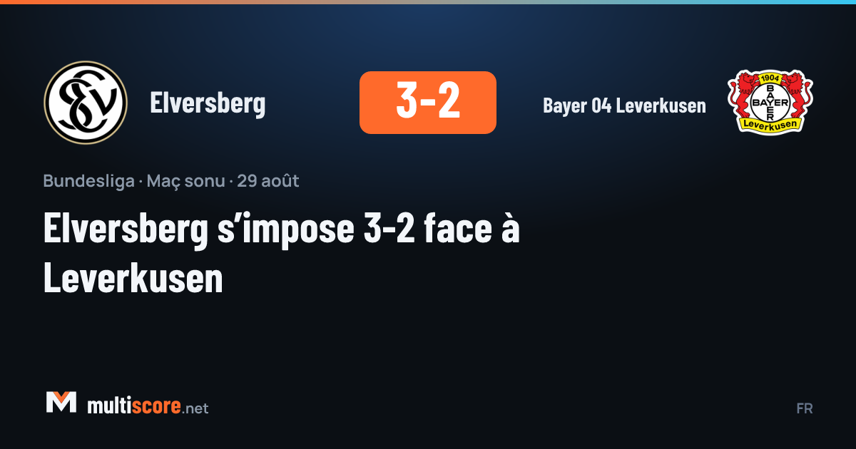 Elversberg 3-2 Bayer 04 Leverkusen Bundesliga maçı