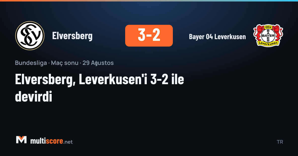 Elversberg 3-2 Bayer 04 Leverkusen Bundesliga maçı
