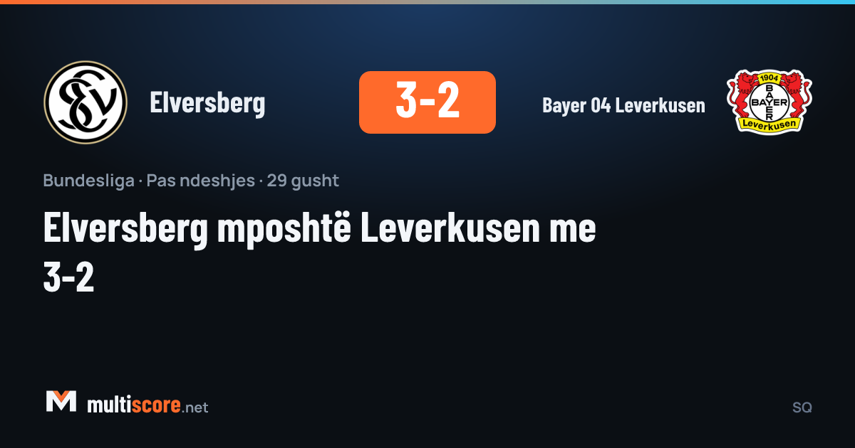 Elversberg 3-2 Bayer 04 Leverkusen Bundesliga maçı