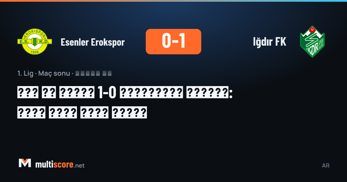 Esenler Erokspor - Iğdır FK maçı
