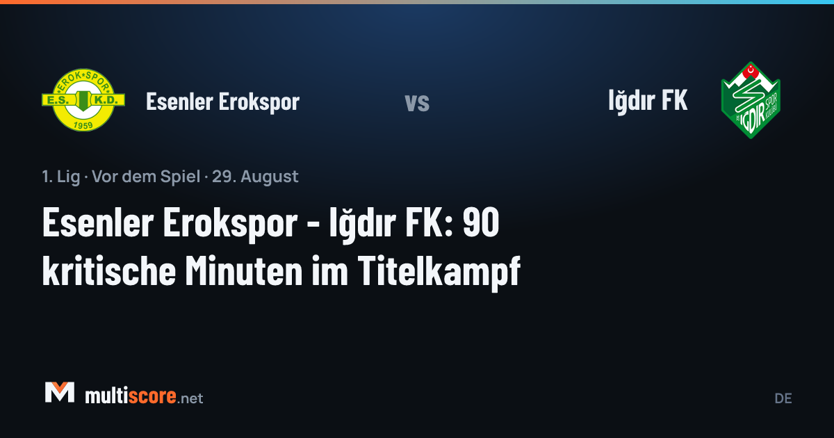 Esenler Erokspor - Iğdır FK maç öncesi