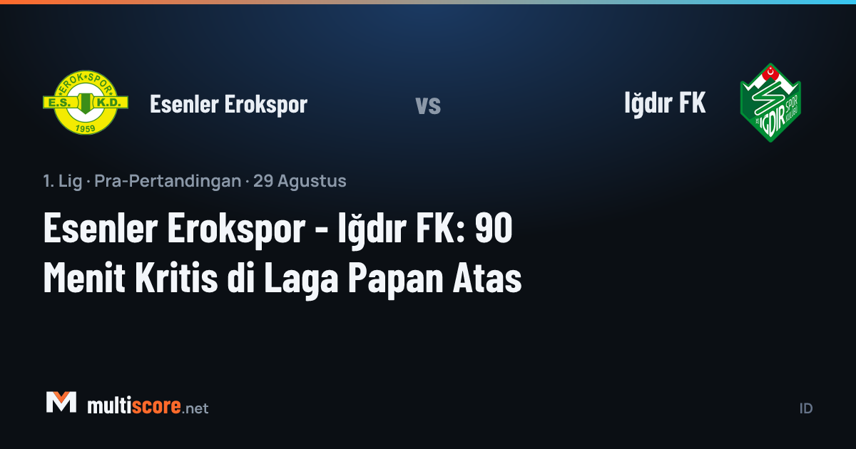 Esenler Erokspor - Iğdır FK maç öncesi
