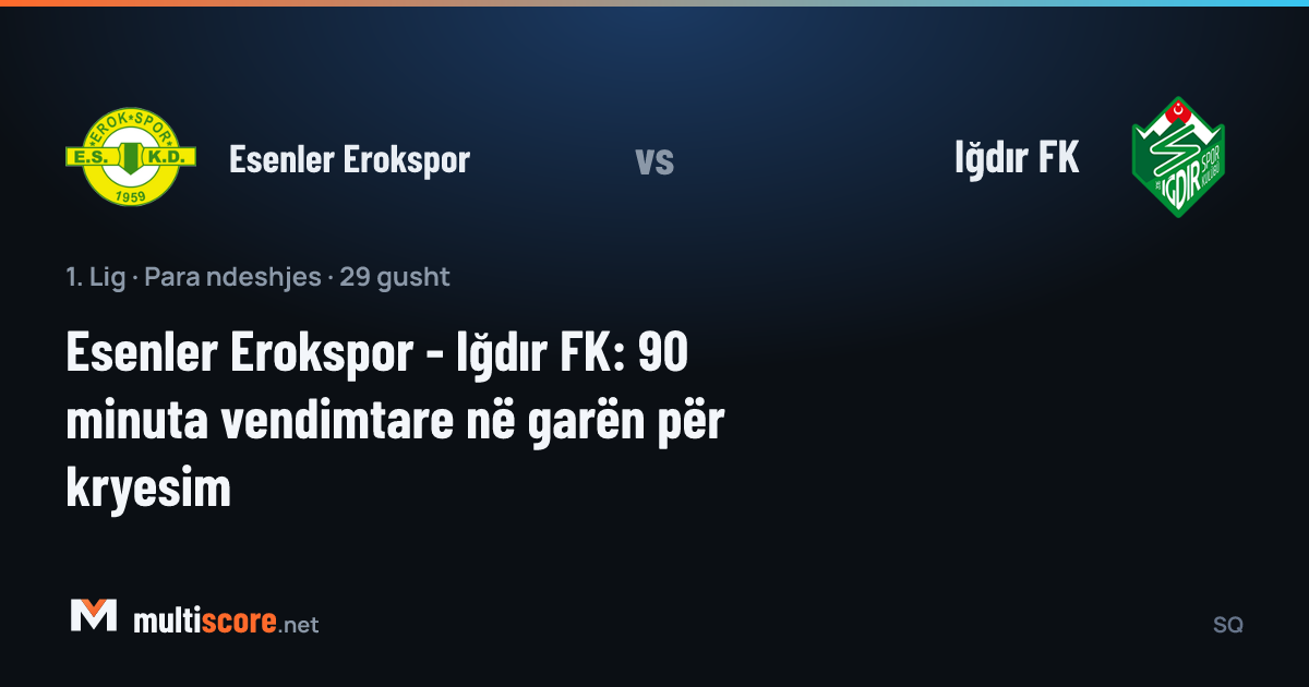 Esenler Erokspor - Iğdır FK maç öncesi