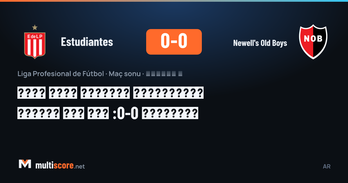 Estudiantes ve Newell's Old Boys arasındaki maçtan kare