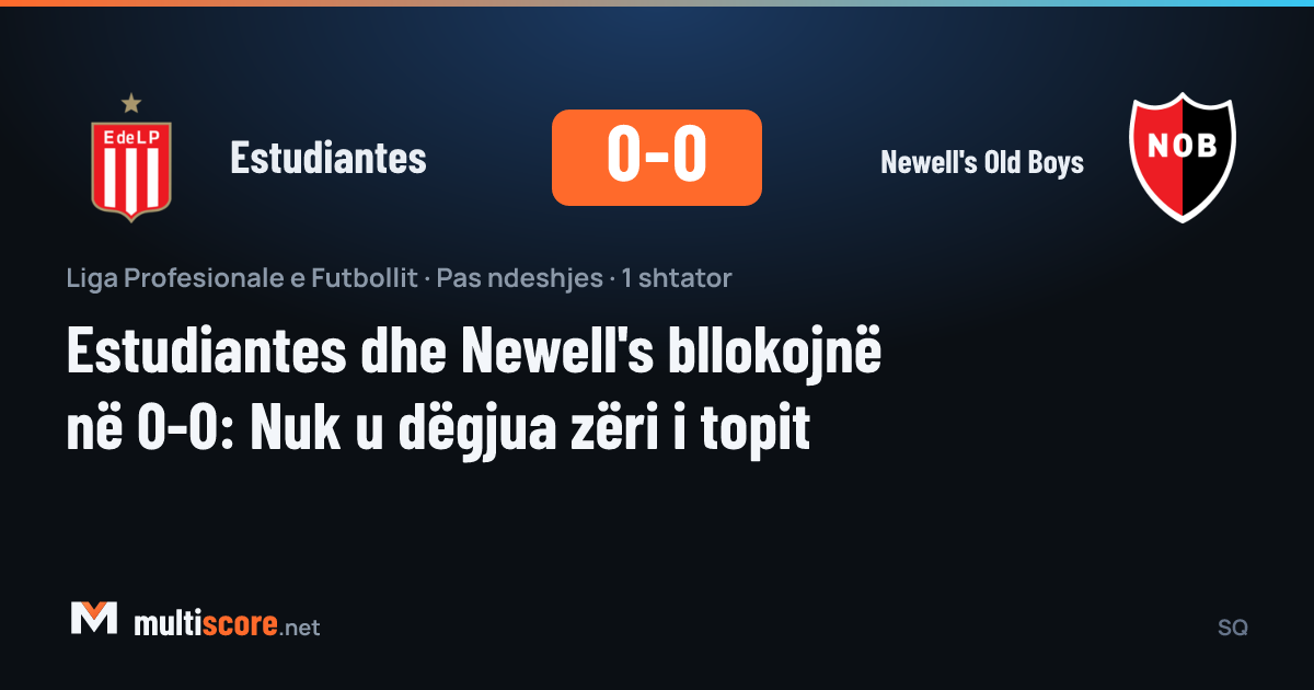 Estudiantes ve Newell's Old Boys arasındaki maçtan kare
