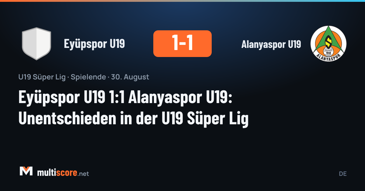 Eyüpspor U19 - Alanyaspor U19 U19 Süper Lig maçı