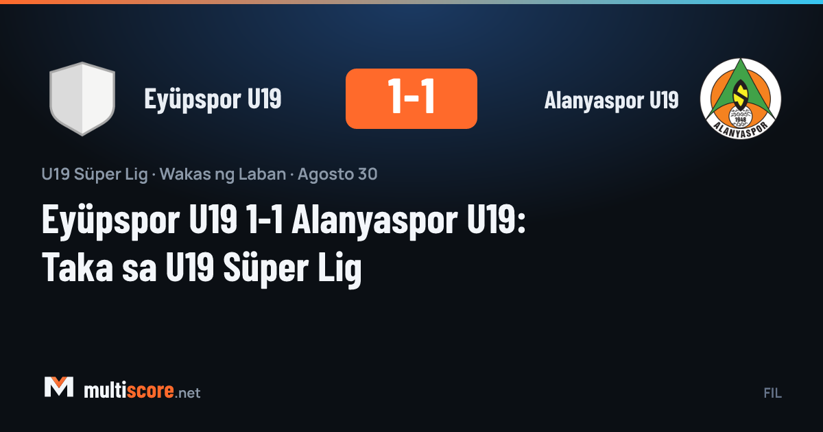 Eyüpspor U19 - Alanyaspor U19 U19 Süper Lig maçı
