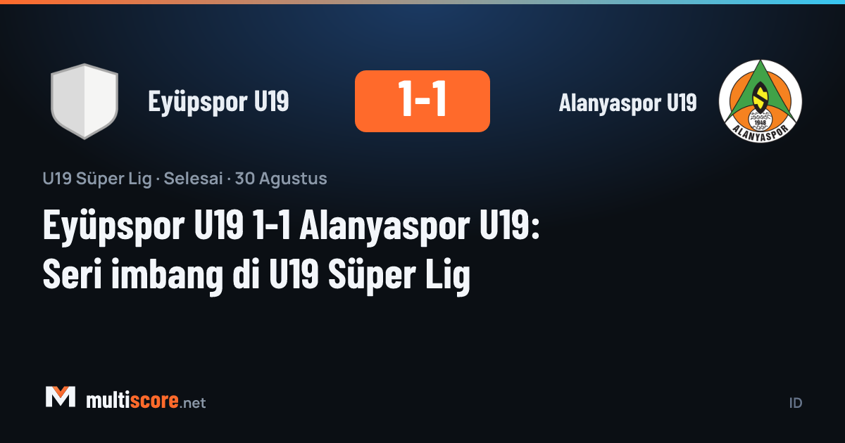 Eyüpspor U19 - Alanyaspor U19 U19 Süper Lig maçı