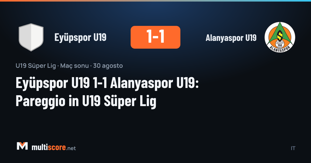 Eyüpspor U19 - Alanyaspor U19 U19 Süper Lig maçı