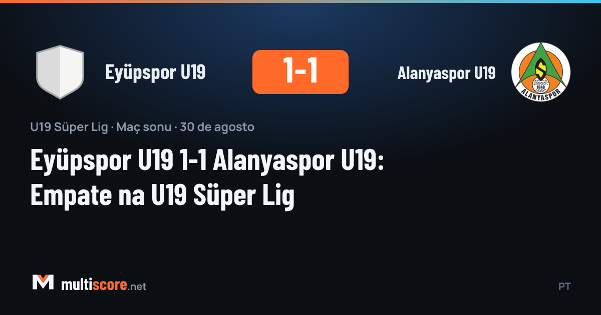 Eyüpspor U19 - Alanyaspor U19 U19 Süper Lig maçı