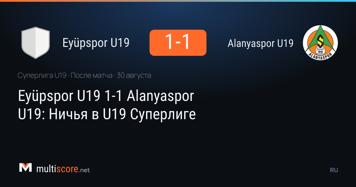 Eyüpspor U19 - Alanyaspor U19 U19 Süper Lig maçı