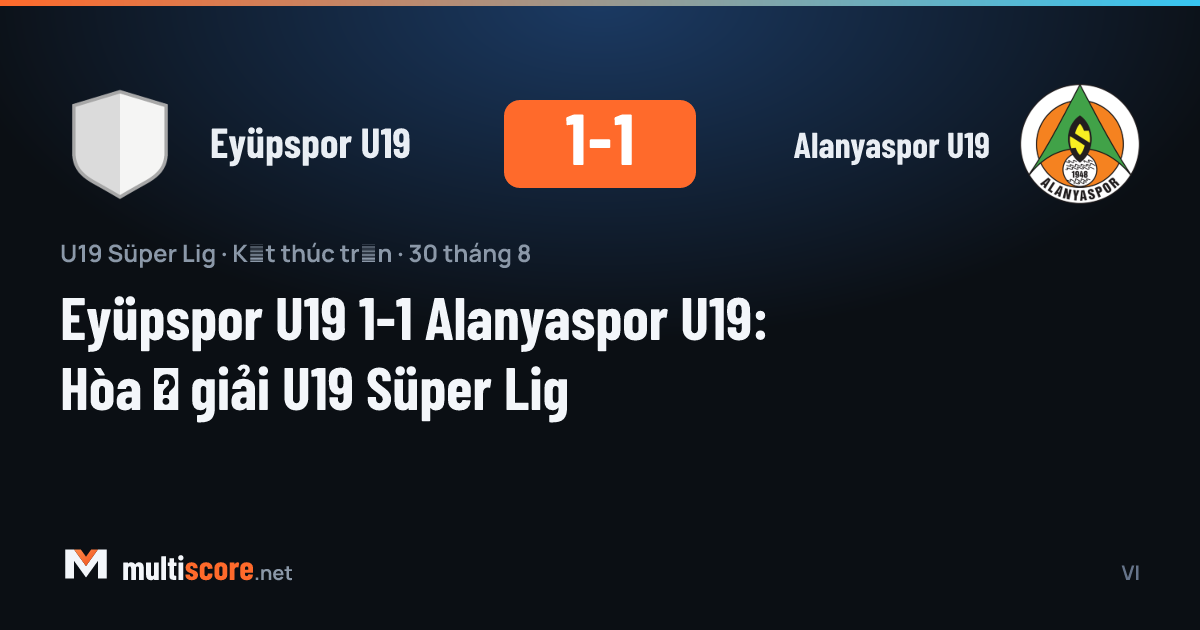 Eyüpspor U19 - Alanyaspor U19 U19 Süper Lig maçı