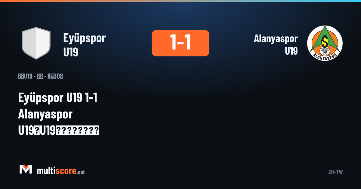 Eyüpspor U19 - Alanyaspor U19 U19 Süper Lig maçı