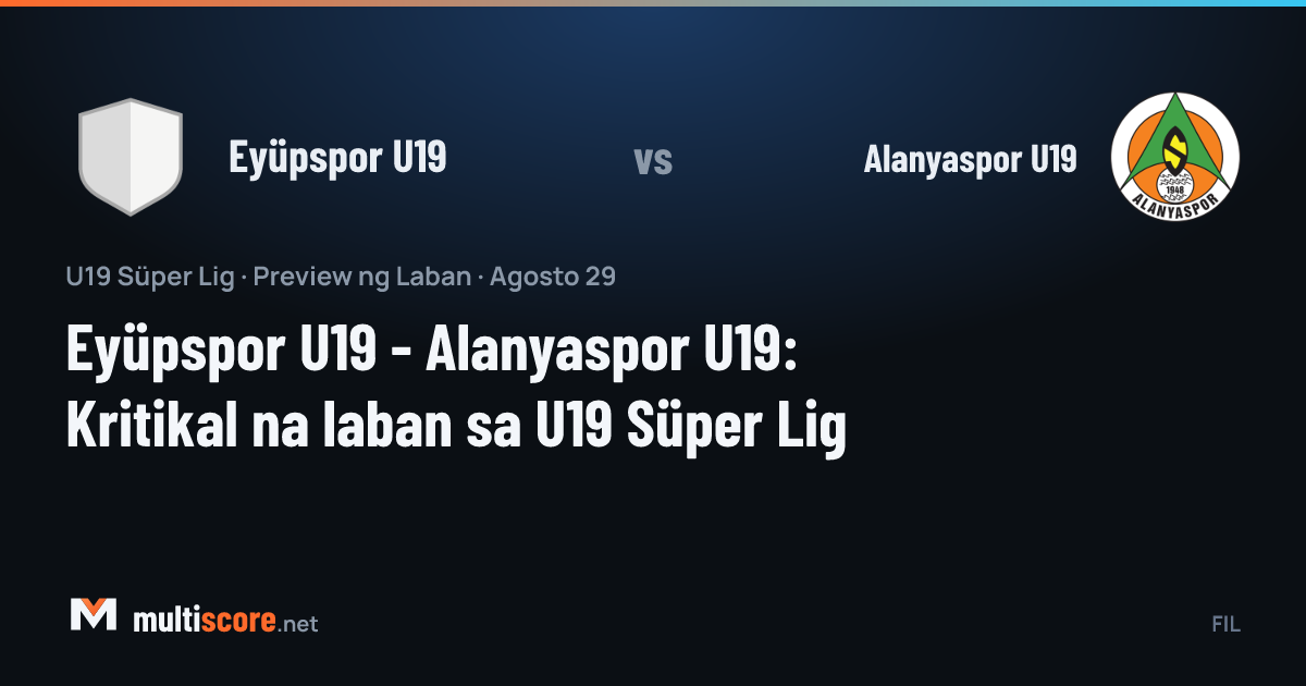 Eyüpspor U19 - Alanyaspor U19 U19 Süper Lig maçı önü