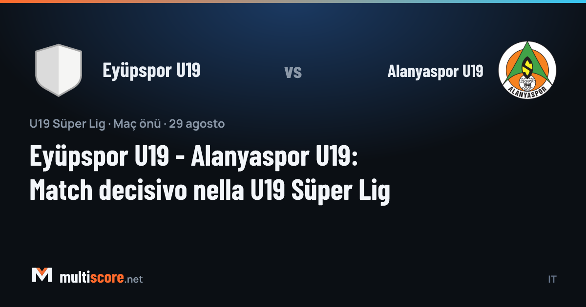 Eyüpspor U19 - Alanyaspor U19 U19 Süper Lig maçı önü