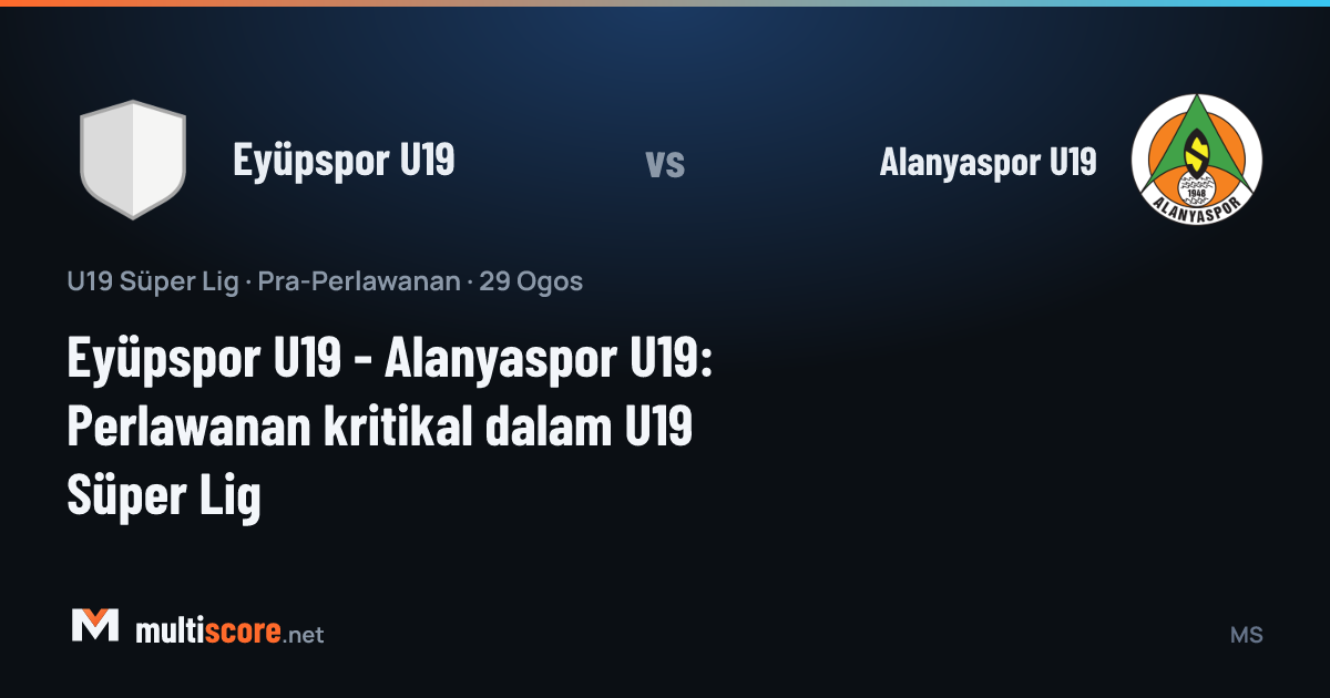 Eyüpspor U19 - Alanyaspor U19 U19 Süper Lig maçı önü