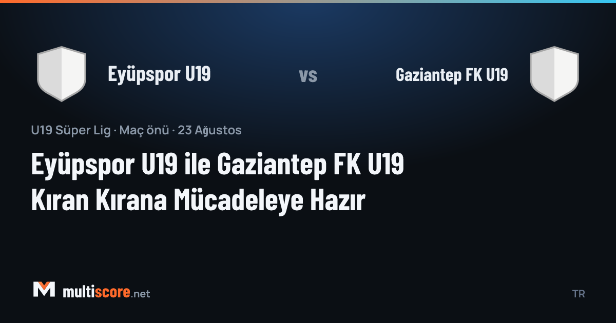 Eyüpspor U19 ve Gaziantep FK U19 takımlarının maç önü sahada karşılaşması