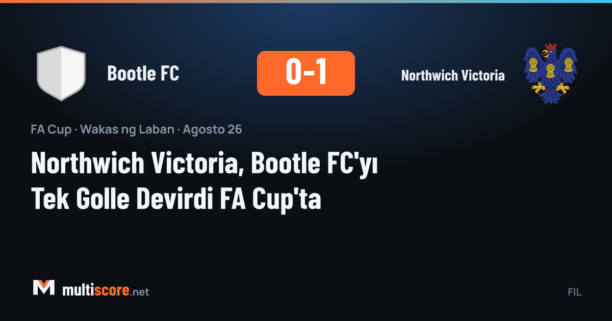 Bootle FC ve Northwich Victoria arasındaki FA Cup maçından bir görünüm