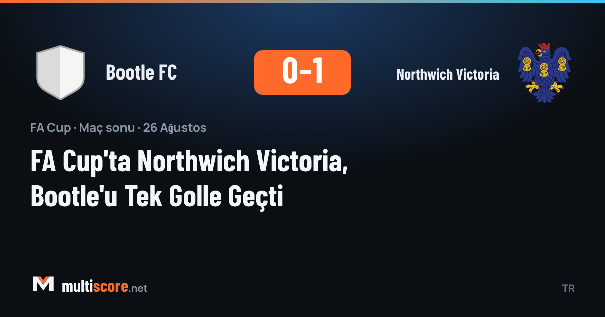 Bootle FC ve Northwich Victoria arasındaki FA Cup maçından bir görünüm