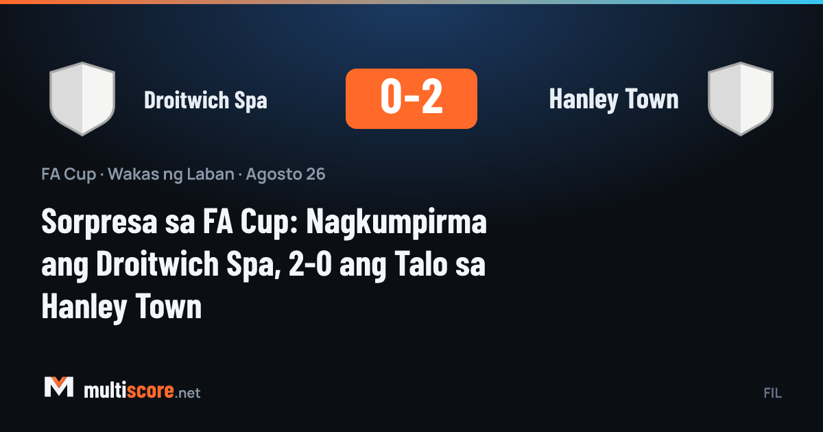 Droitwich Spa - Hanley Town FA Cup maçından bir kare