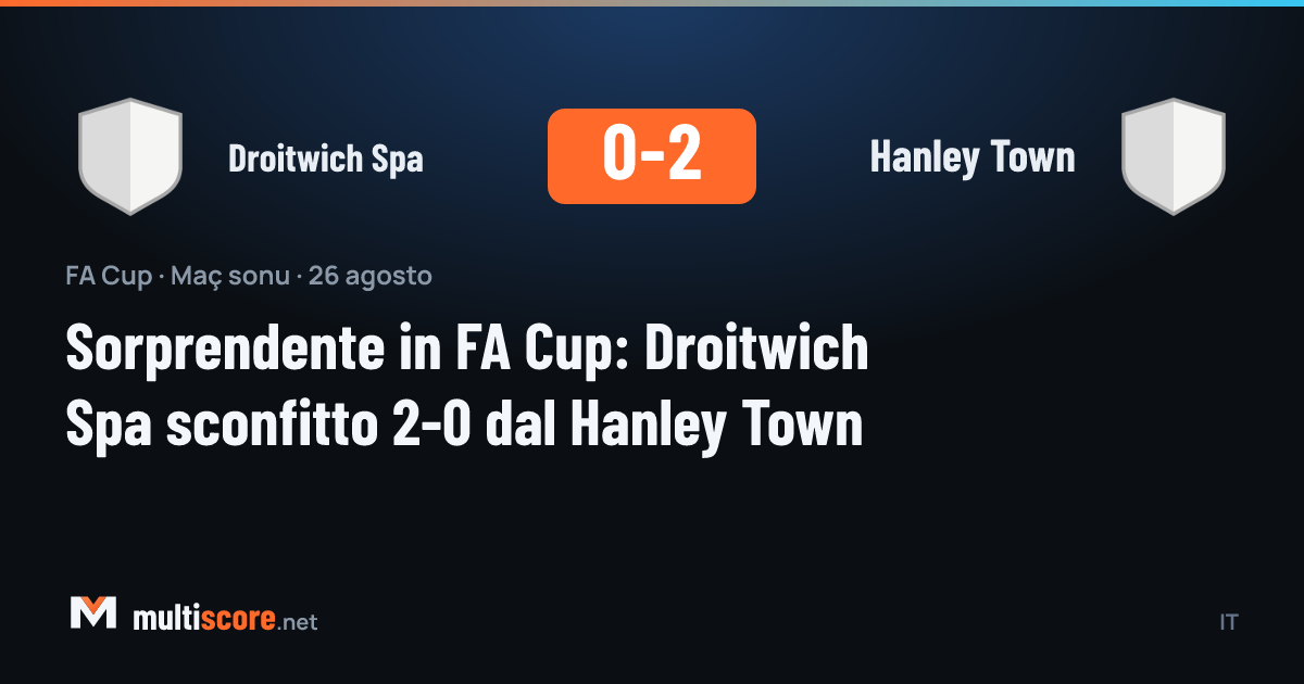 Droitwich Spa - Hanley Town FA Cup maçından bir kare
