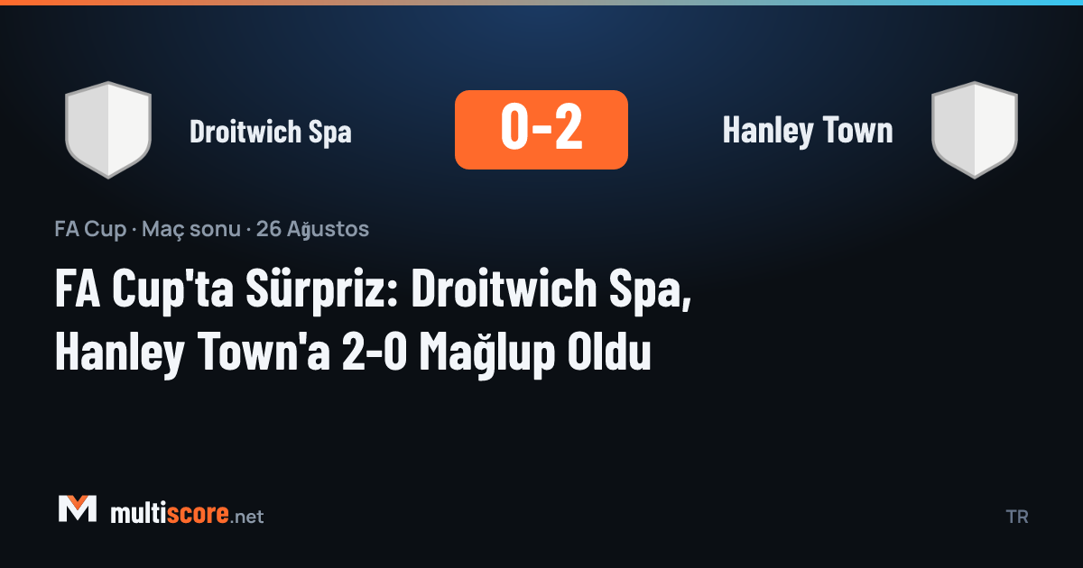 Droitwich Spa - Hanley Town FA Cup maçından bir kare
