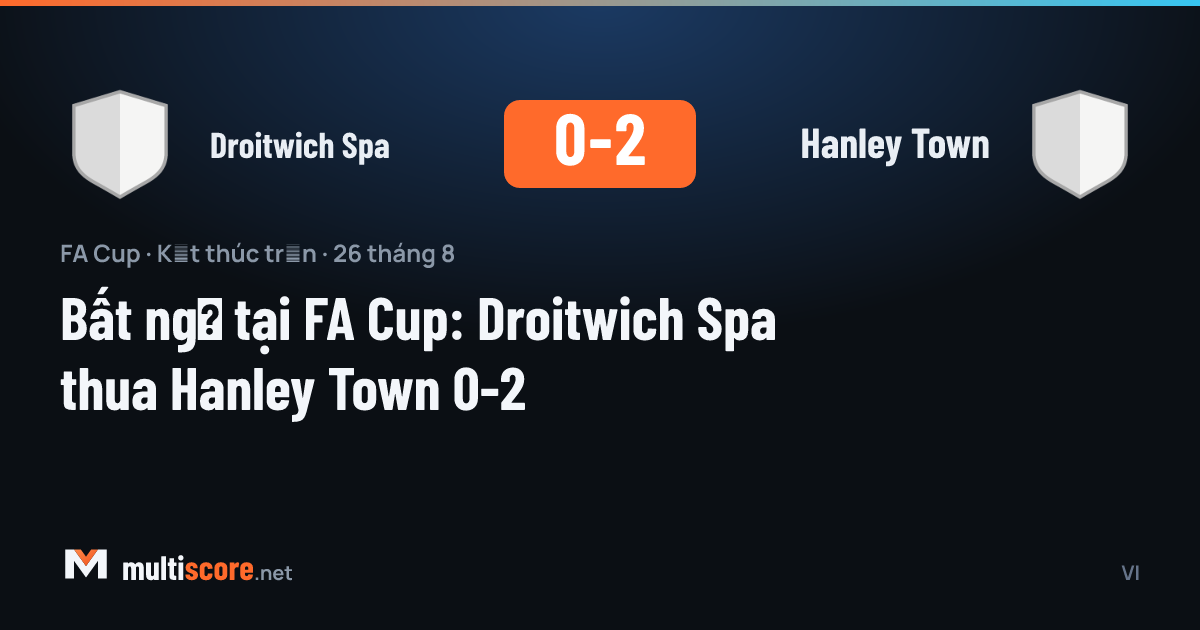 Droitwich Spa - Hanley Town FA Cup maçından bir kare