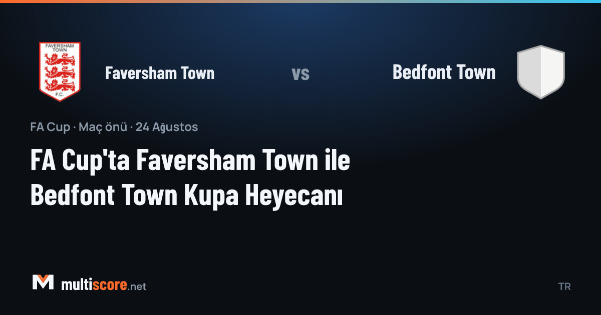 Faversham Town ve Bedfont Town FA Cup maç önü görseli