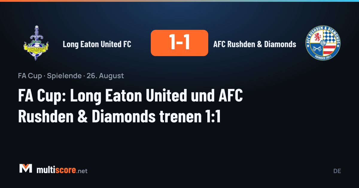 Long Eaton United FC - AFC Rushden & Diamonds