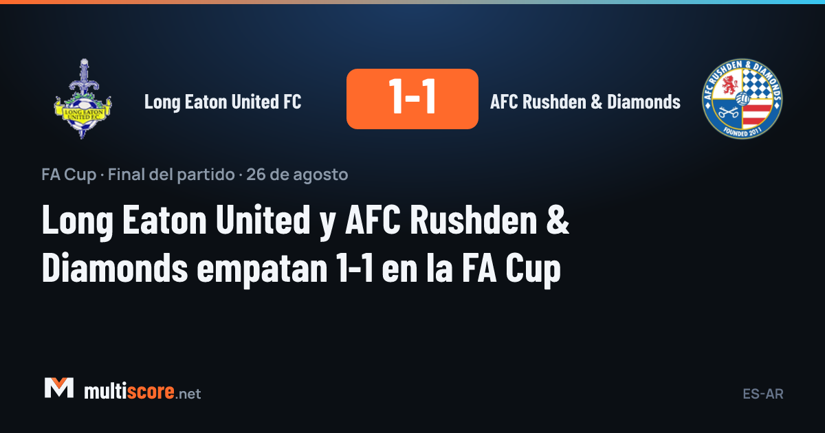 Long Eaton United FC - AFC Rushden & Diamonds