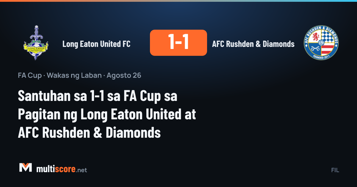 Long Eaton United FC - AFC Rushden & Diamonds