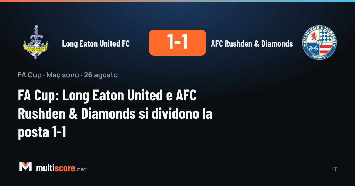 Long Eaton United FC - AFC Rushden & Diamonds
