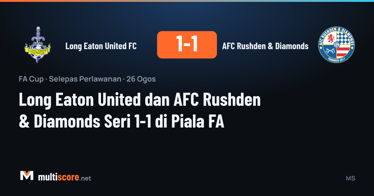 Long Eaton United FC - AFC Rushden & Diamonds