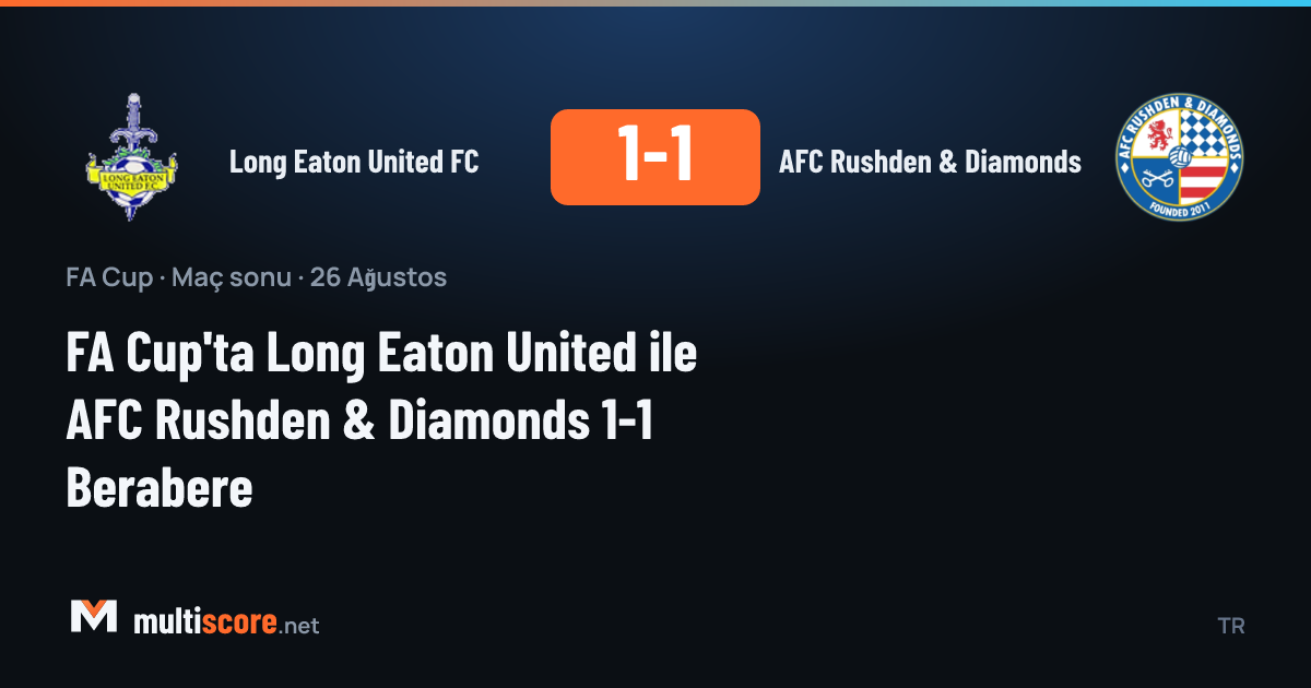 Long Eaton United FC - AFC Rushden & Diamonds