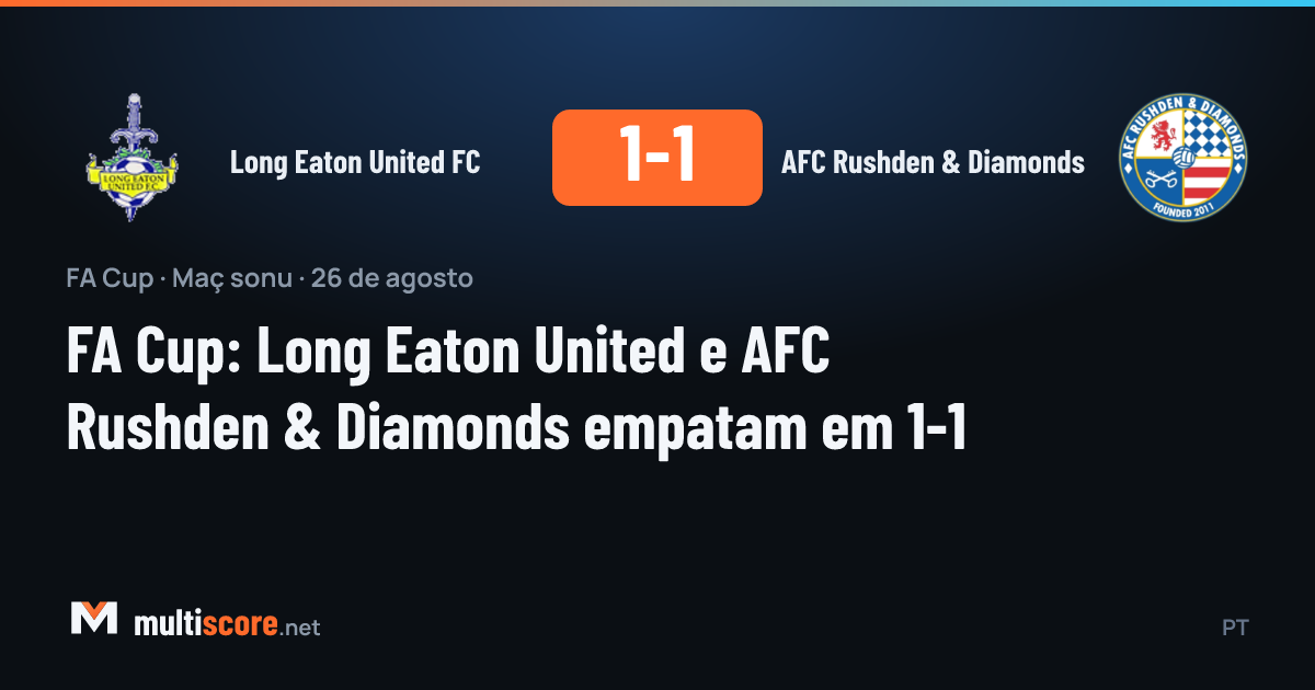 Long Eaton United FC - AFC Rushden & Diamonds