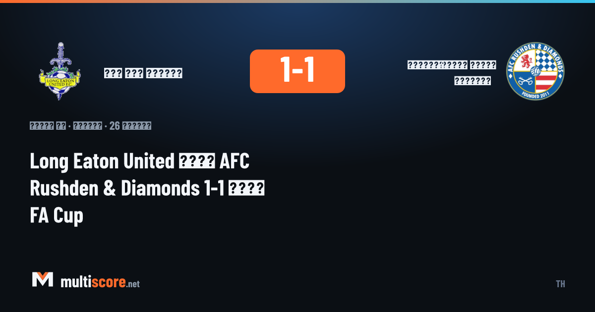 Long Eaton United FC - AFC Rushden & Diamonds