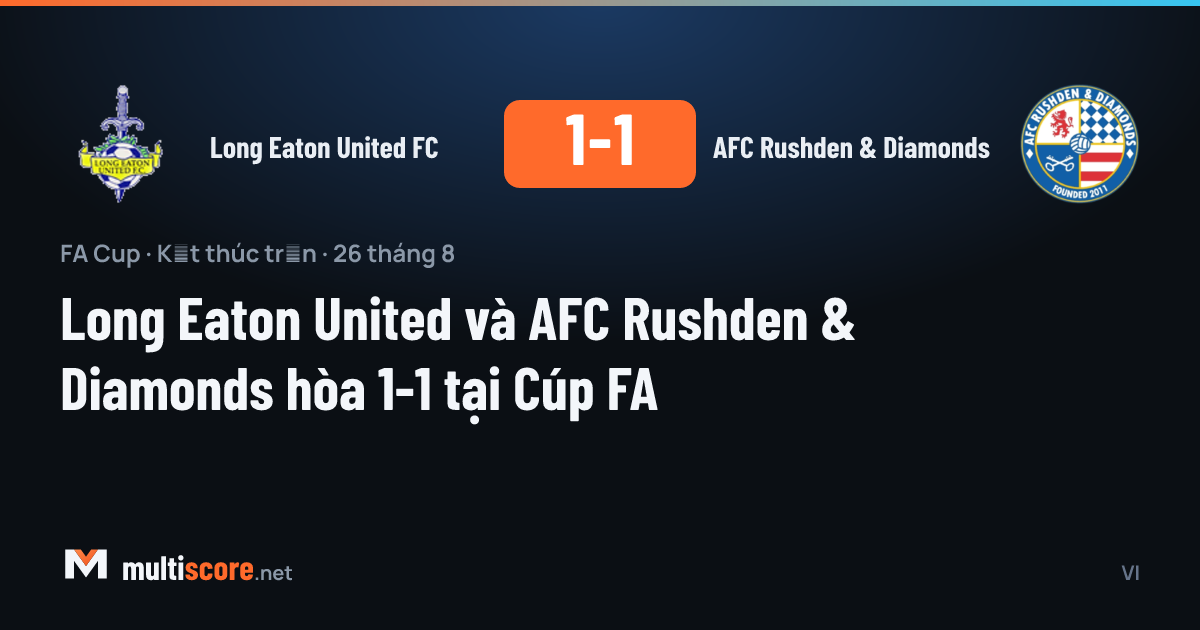 Long Eaton United FC - AFC Rushden & Diamonds