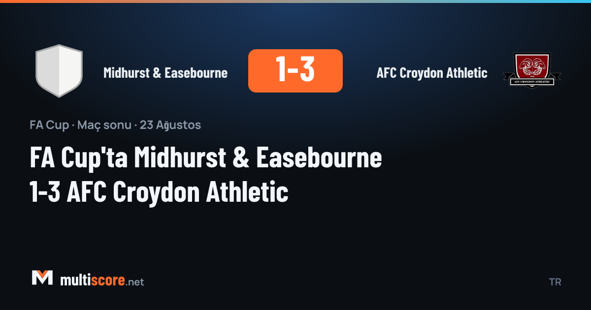 FA Cup maçında AFC Croydon Athletic oyuncuları gol sevinci yaşıyor
