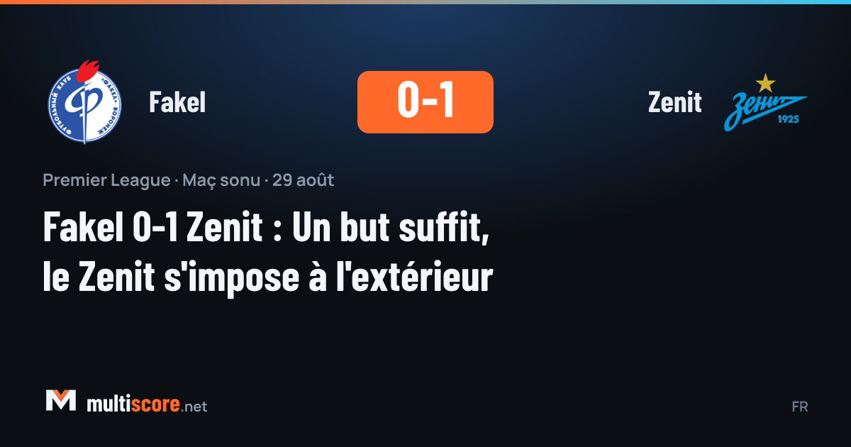 Fakel Zenit maçından görüntü