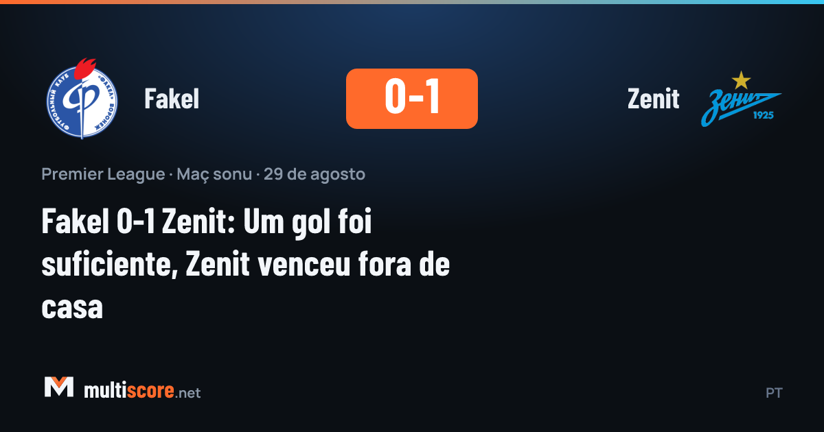 Fakel Zenit maçından görüntü