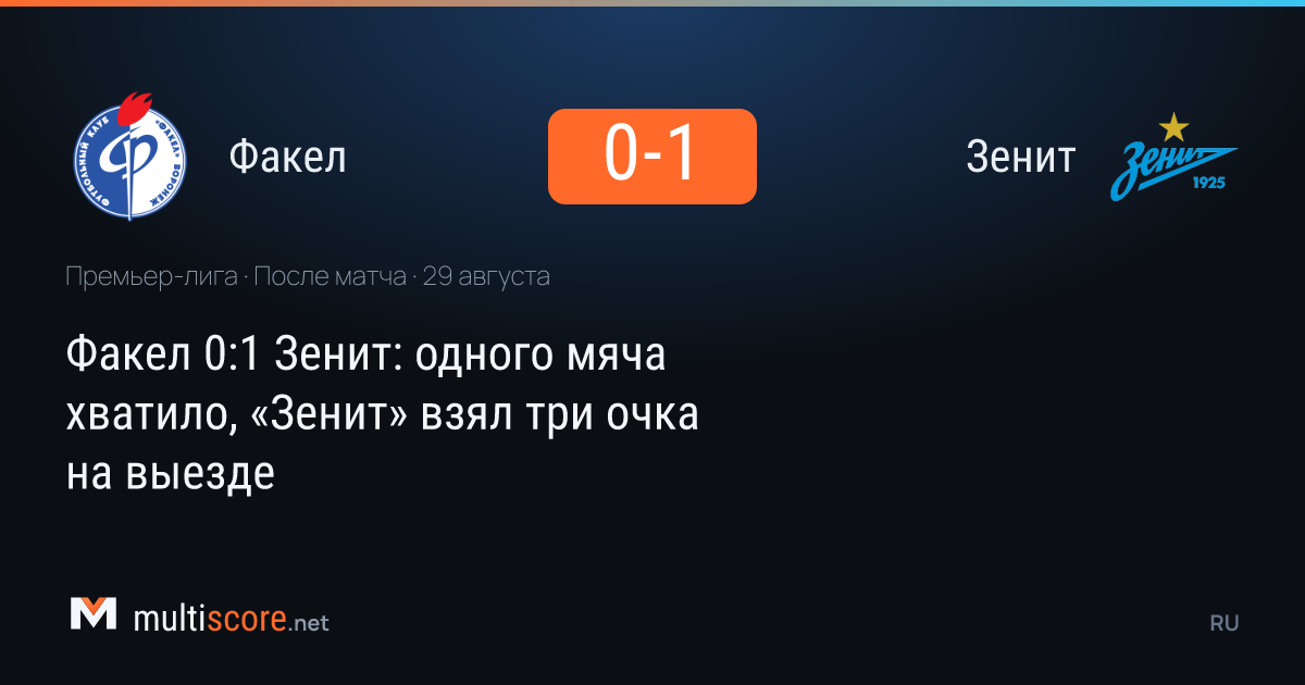 Fakel Zenit maçından görüntü