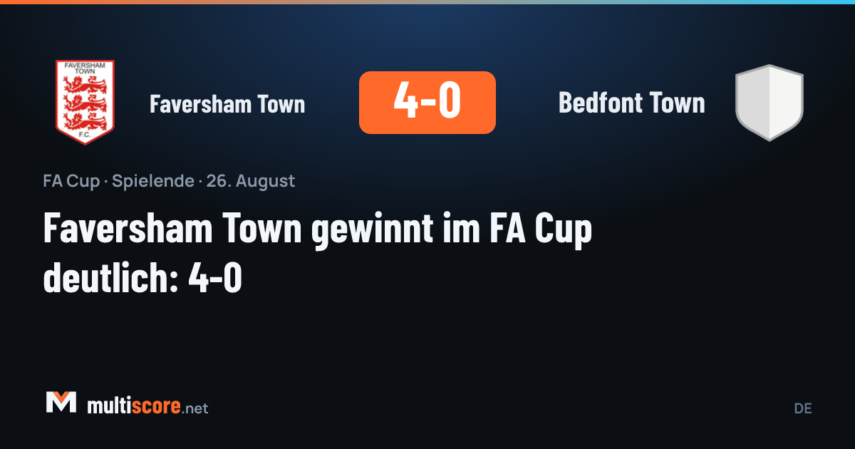 Faversham Town - Bedfont Town