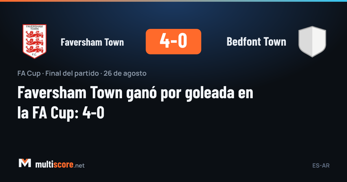 Faversham Town - Bedfont Town